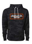 Distressed Patch Camo Hoodie