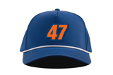 Royal Blue Curved 5-Panel Rope Hat