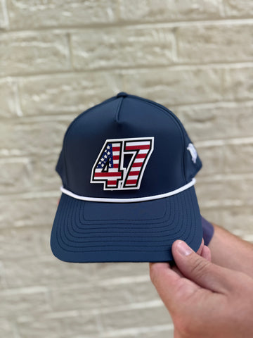 Navy Blue Patriotic No. 47 Performance Hat